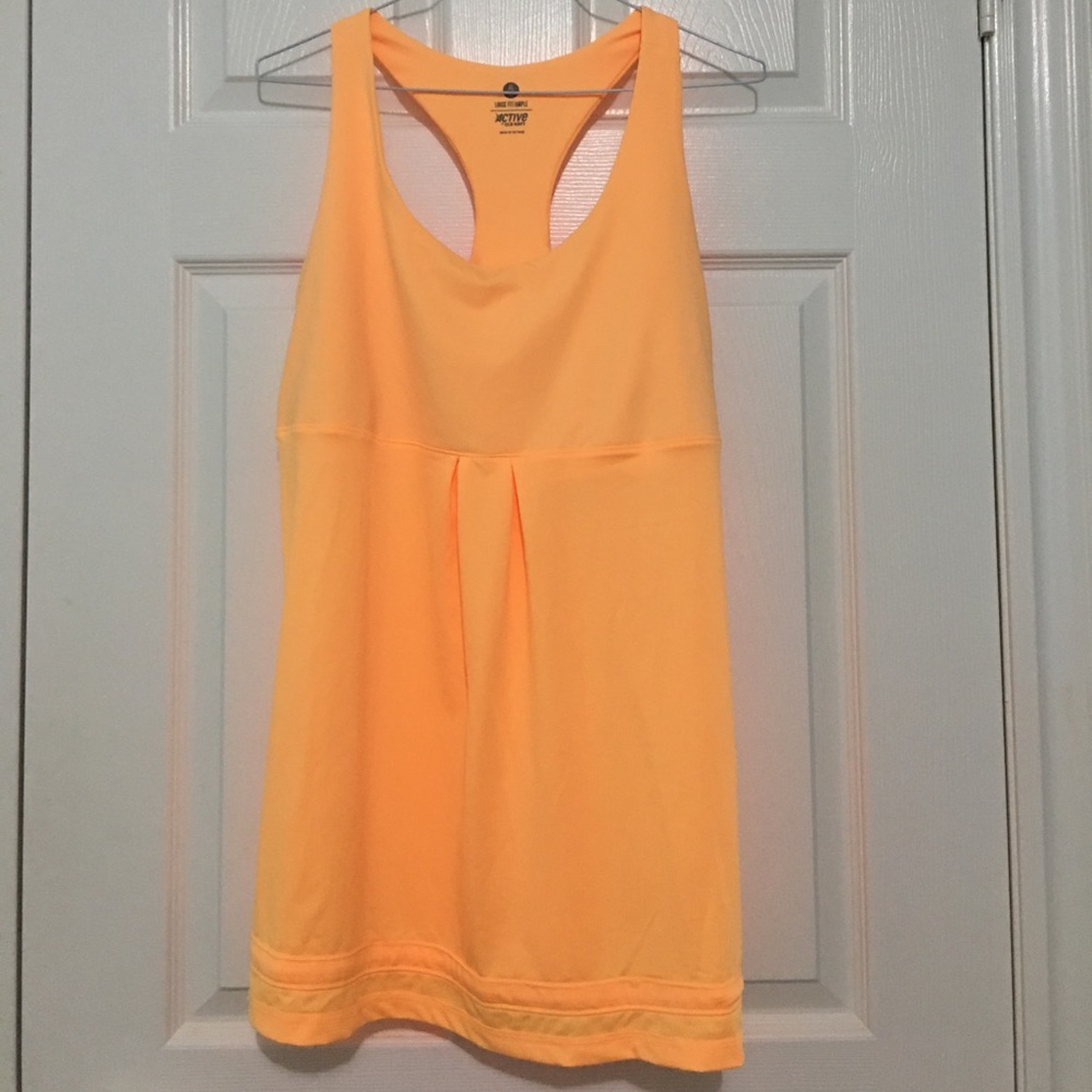 cute neon orange old navy tank